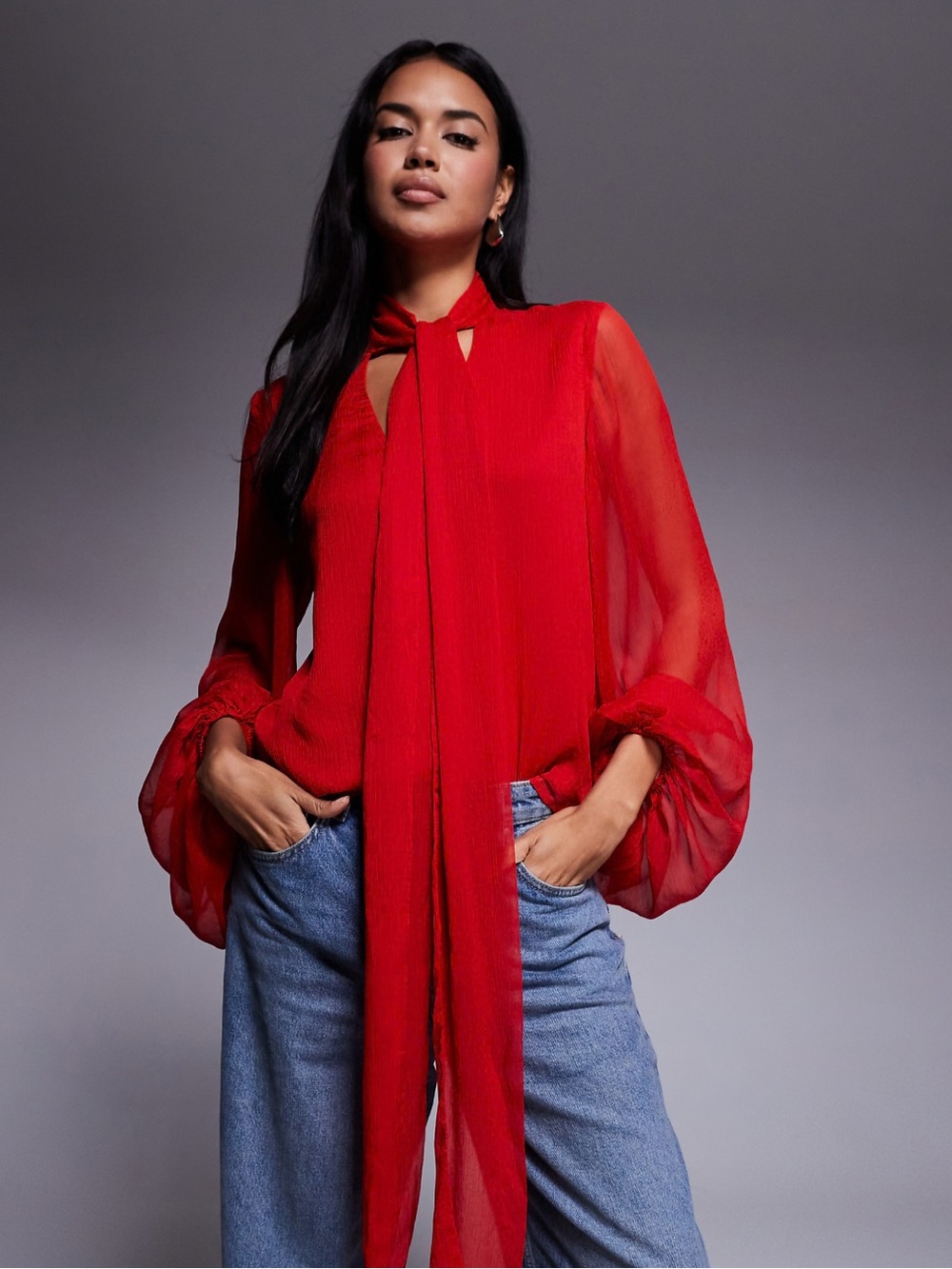 NWT Bardot Tie Front Blouse - Large